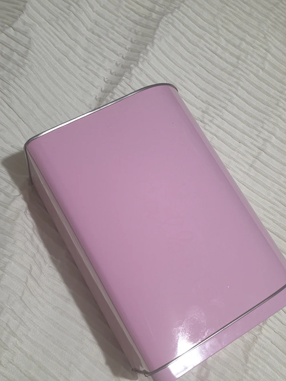 Pink Metal Mailbox with Red Flag